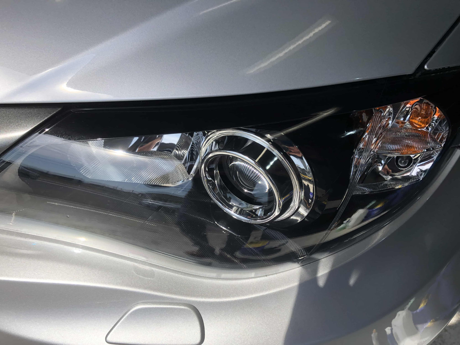 WRX H23年式 ガラスコーティング 橋本市 ヘッドライトコーティング