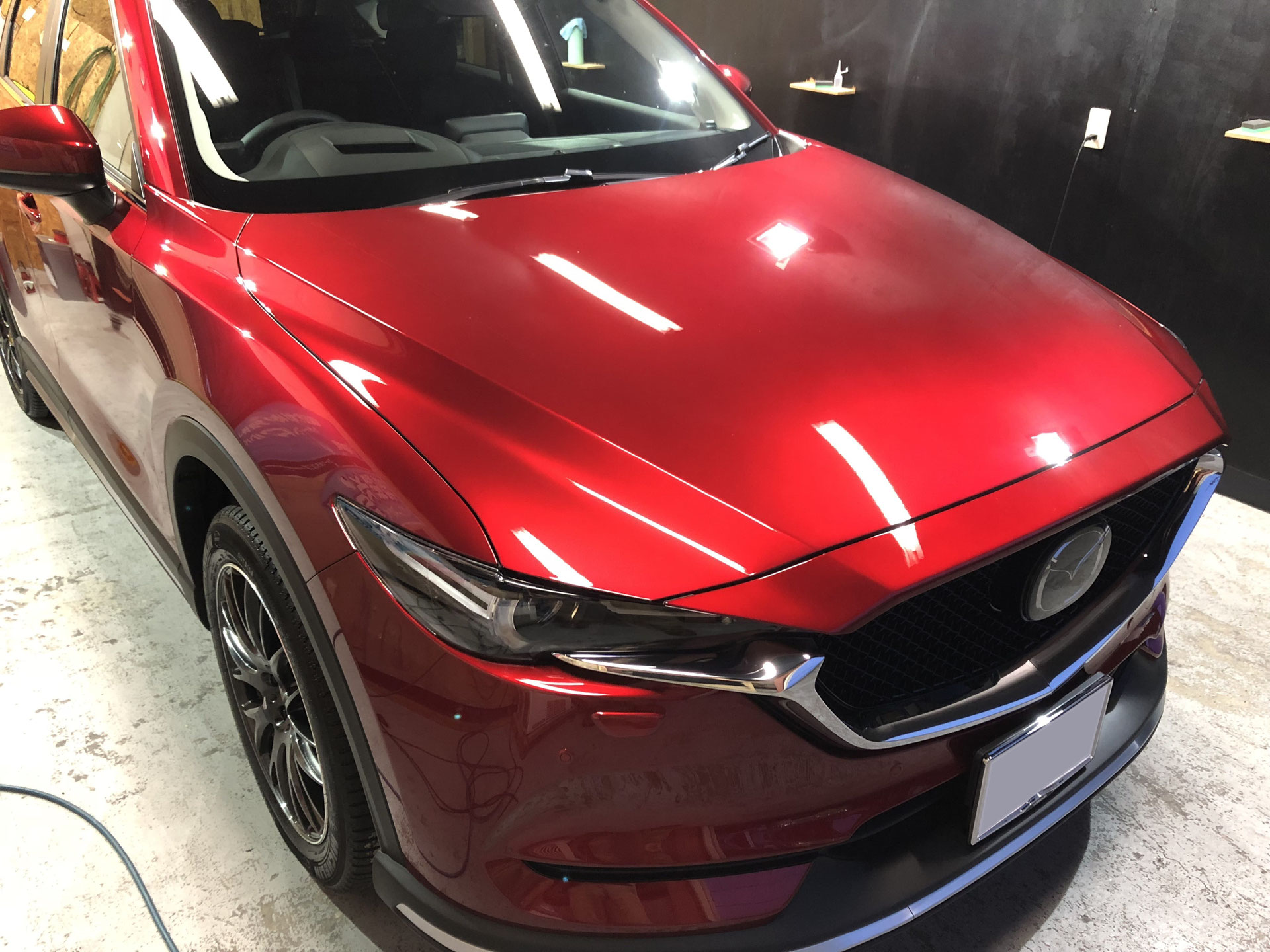 CX-5 ガラスコーティング、ドラレコ、TVキャンセラー CX-5 NANO-FIL ドライブレコーダー、TVキャンセラー取り付け 和歌山市 T様