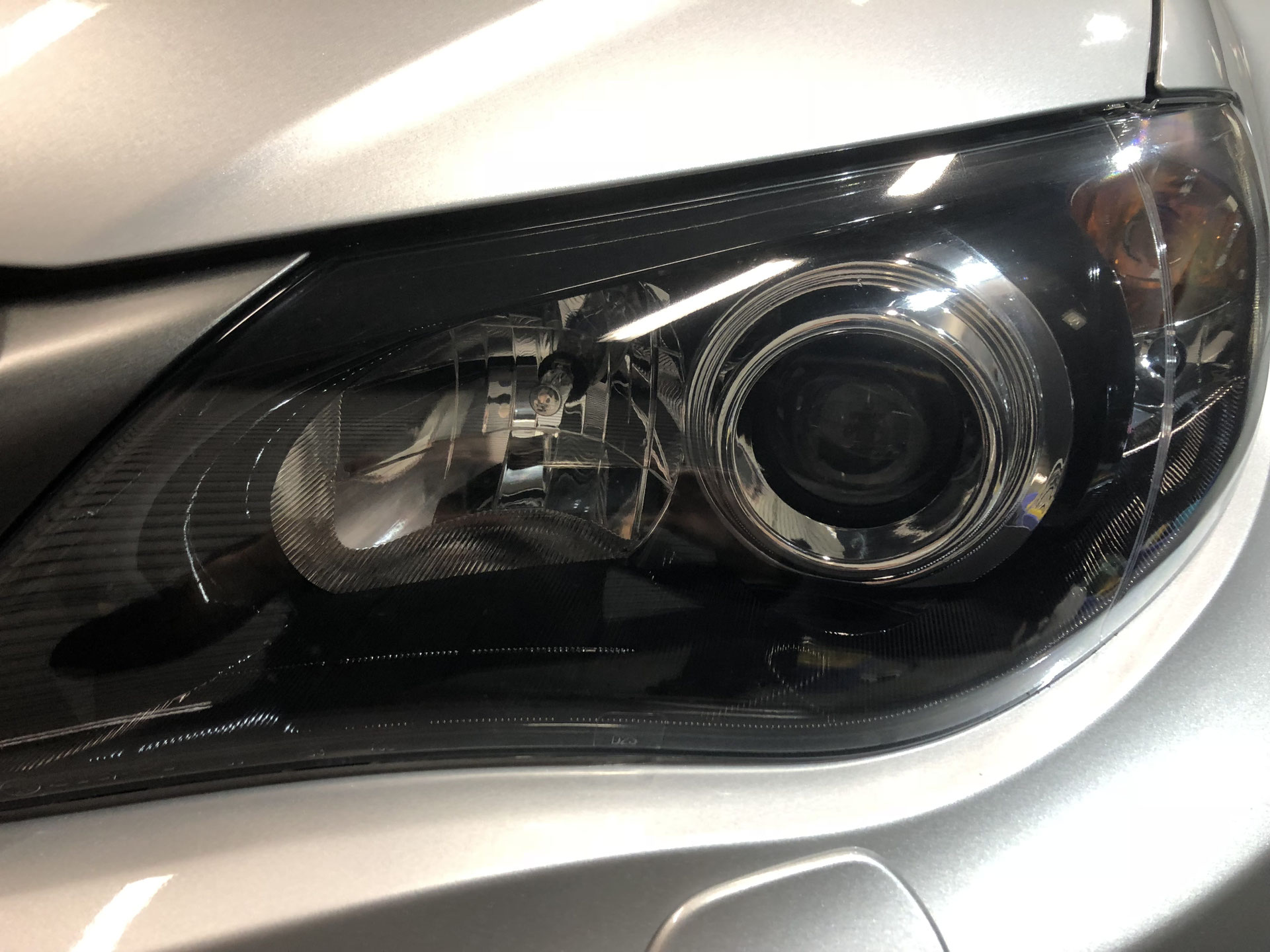 WRX H23年式 ガラスコーティング 橋本市 ヘッドライト塗装