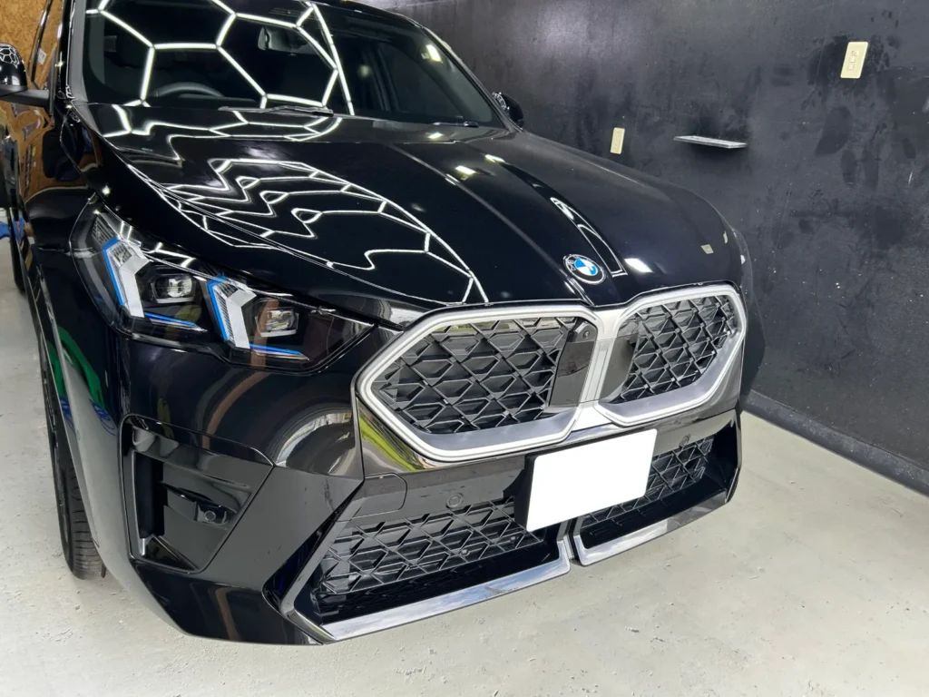 【施工事例】BMW X2｜道路ペンキ除去＋磨き＋セラミックコーティング再施工（車両保険対応）｜和歌山・岩出のコーティング専門店ALLBLUE