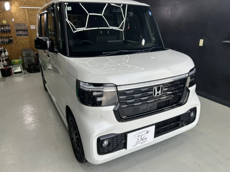 【施工事例】ホンダ N-BOXカスタム（新車）｜セラミックコーティング＋ヘッドライト・樹脂パーツコーティング｜和歌山・岩出のコーティング専門店ALLBLUE